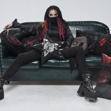 Oreiller pentagramme gothique « Ave Satanas »
