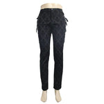 Party Wearing Court Flocking Gothic Patterned Men Trousers
