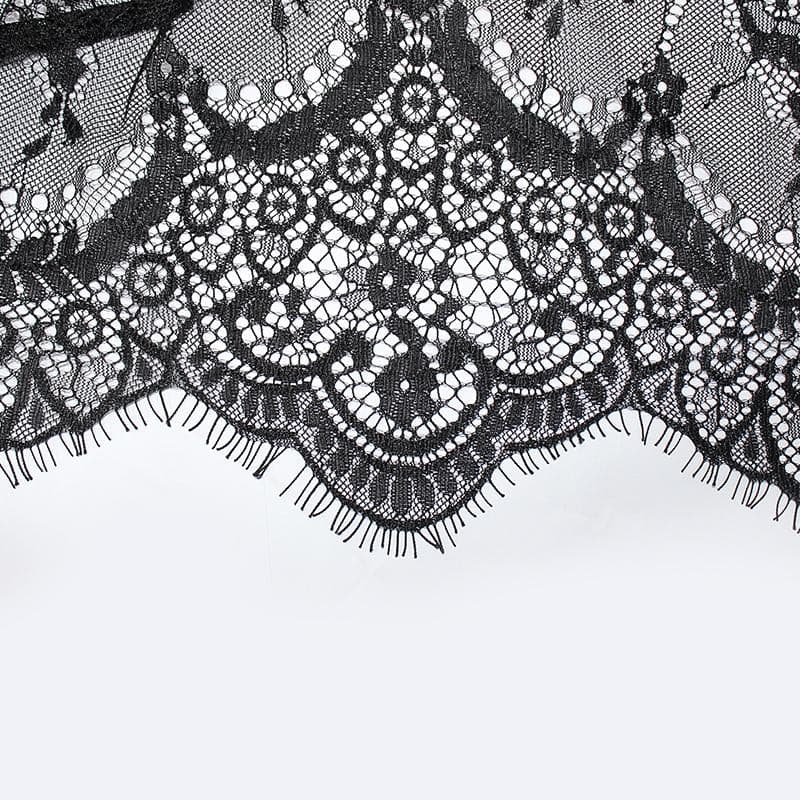 Party Horn Sleeves Off Shoulder Dark Fringe Stretchy Knitted Sexy Ladies Lace Dress