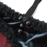 Sst018 Black And Red Velvet Swimsuit Suit