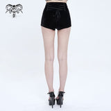 Short gothique taille haute en velours 'Living On'