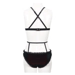 Sst018 Black And Red Velvet Swimsuit Suit