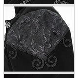 Men Black Fake Two Pieces Embroidered Jackets