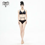 Sst018 Black And Red Velvet Swimsuit Suit