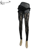 Playboy Bunny Asymmetrical Booty Rose Layered Lace Leggings