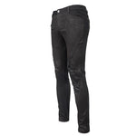 Pt137 Punk Glued Fake Two Pieces Men Trousers