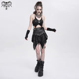 Cracked Revolver Ruffled Skirt