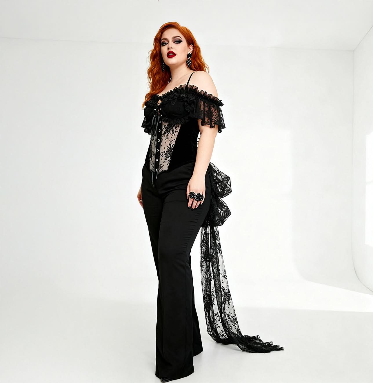 'Lovett' Floral Gothic Corset