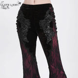 Scarlet Nocturne Flare Trousers