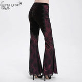 Scarlet Nocturne Flare Trousers