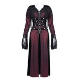 Crimson Widow Lace Hooded Coat