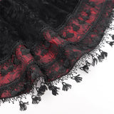 Crimson Thorn Jacquard Skirt