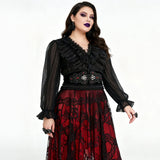 'Undead' Gothic Chinese Frog Button Girdle
