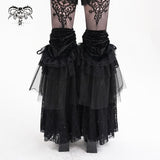 Devil Fashion Velvet & Lace Legwarmers