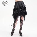 Midnight Petals Puffed Skirt