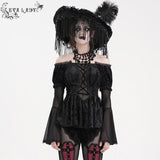 Crimson Eclipse Off-Shoulder Velvet