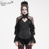 Sable Sigil Satin V-Neck