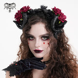 Devil Fashion Black & Red Gothic Headband