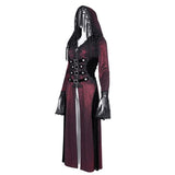 Crimson Widow Lace Hooded Coat