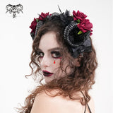 Devil Fashion Black & Red Gothic Headband