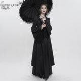 'Body Electric' Gothic Jacquard High Low Coat