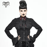 'Wednesday' Gothic Lace Bow Tie (Fire Brick)