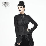 'Wednesday' Gothic Lace Bow Tie (Coal)