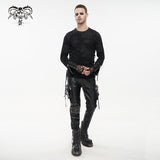 Pantalon cargo en cuir clouté punk 'Draven Dream'