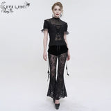 ‘Rosalie' Gothic Ruched Sleeves Top