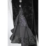 Gothic Lotus Leaf Corsage False Two Piece Women Gothic Swallow Tailed Coats