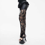 Playboy Bunny Asymmetrical Booty Rose Layered Lace Leggings