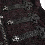 'Master Of Death' Gothic Fur Collar Coat (Wine)