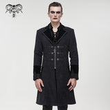 Manteau gothique à col en fourrure 'Master Of Death' (Ale)