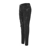 Punk Mecha Hand Painted Laced Up Legs Cool Women Pants