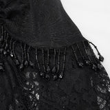 Ept006 Lace Beaded Pleated Gothic Leggings