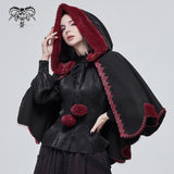 'Hollow Man' Gothic Cape With A Hood (Black)