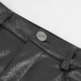 Pantalon punk avec bas pentagramme « No Way Out »