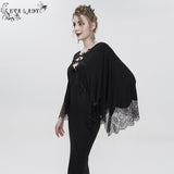 'Eldritch Terrors' Gothic Bat Sleeves Fishtail Dress