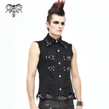 Wt061 Distressed Heavy Metal Men Vest