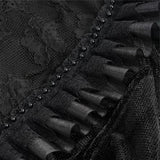 Iris' Gothic Fringed Mesh Shirt (Black)
