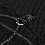 'Grimorium' Punk Cutout Pentagram Knitted Sweater