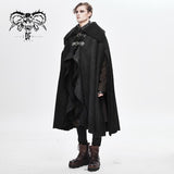 Punk Open Arms Men Winter Fur Big Cloak With Loops