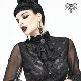 'Hestia' Gothic Mesh Bow Tie (Raven)