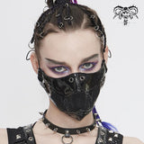 Masque en cuir verni punk 'Kiss Me Deadly'