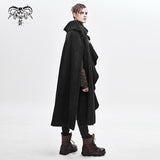 Punk Open Arms Men Winter Fur Big Cloak With Loops