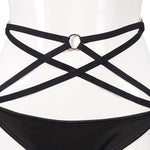 Sst009 Punk 4 Point Star Bikini Swimsuit Set