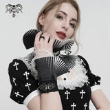 'Piano Keys' Gothic Pleated Black and White Sleeves