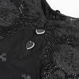 Robe gothique à imprimé crucifix 'Pitch Black'
