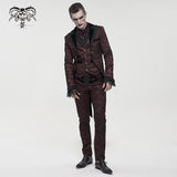 Pantalon imprimé gothique 'Ghost In The Mirror' (rouge)