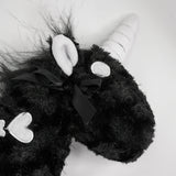 'Amalthea' Gothic Unicorn Skull Bones Plush Bag